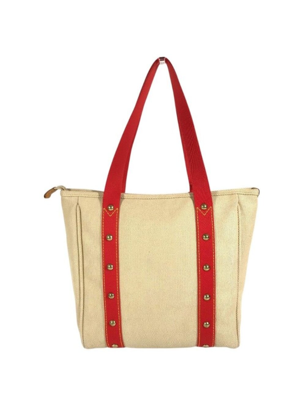 Louis Vuitton Shoulder Bag Cabas MM Antigua Canvas Beige